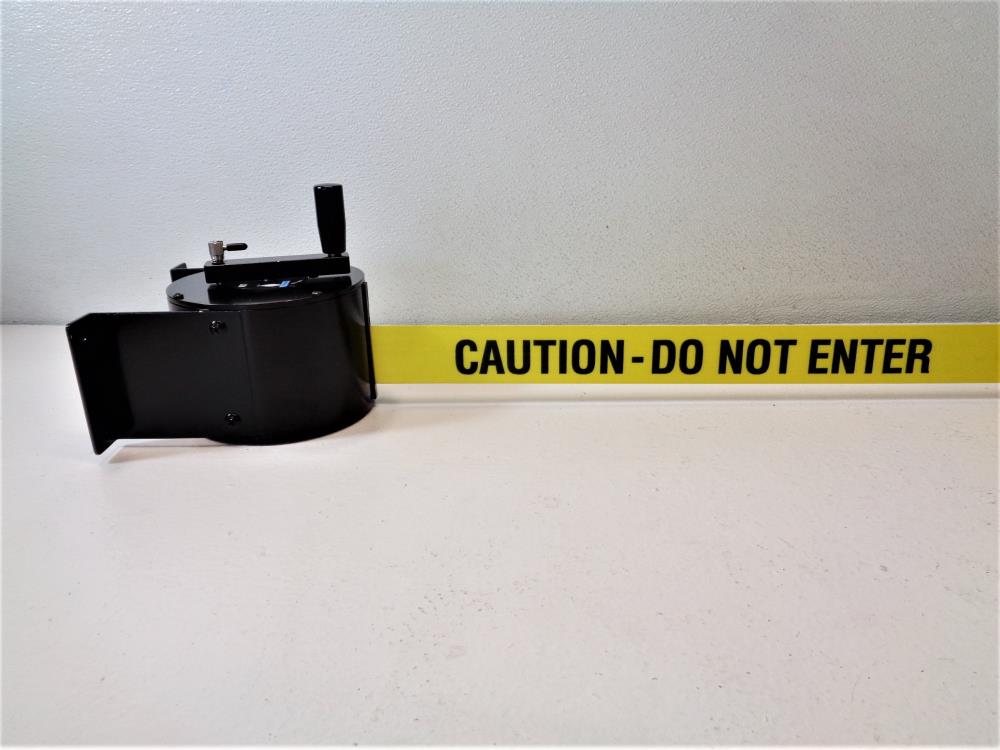 Visiontron 50ft Retracta-Belt for Crowd Control, Yellow, CAUTION - DO NOT ENTER